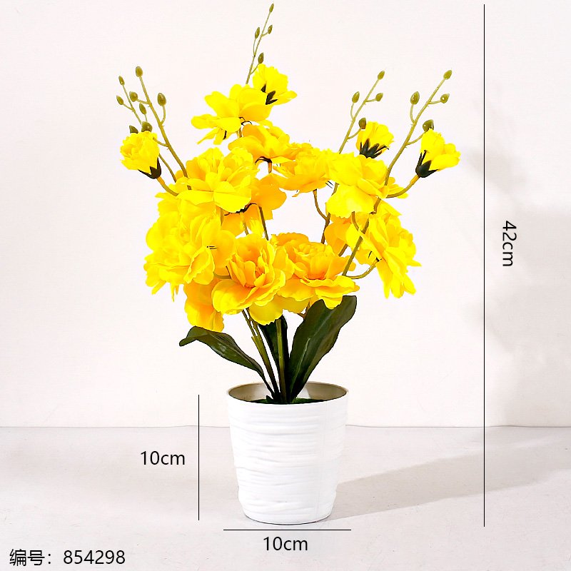 White Pot Peony Potted Plant (1 x 15)