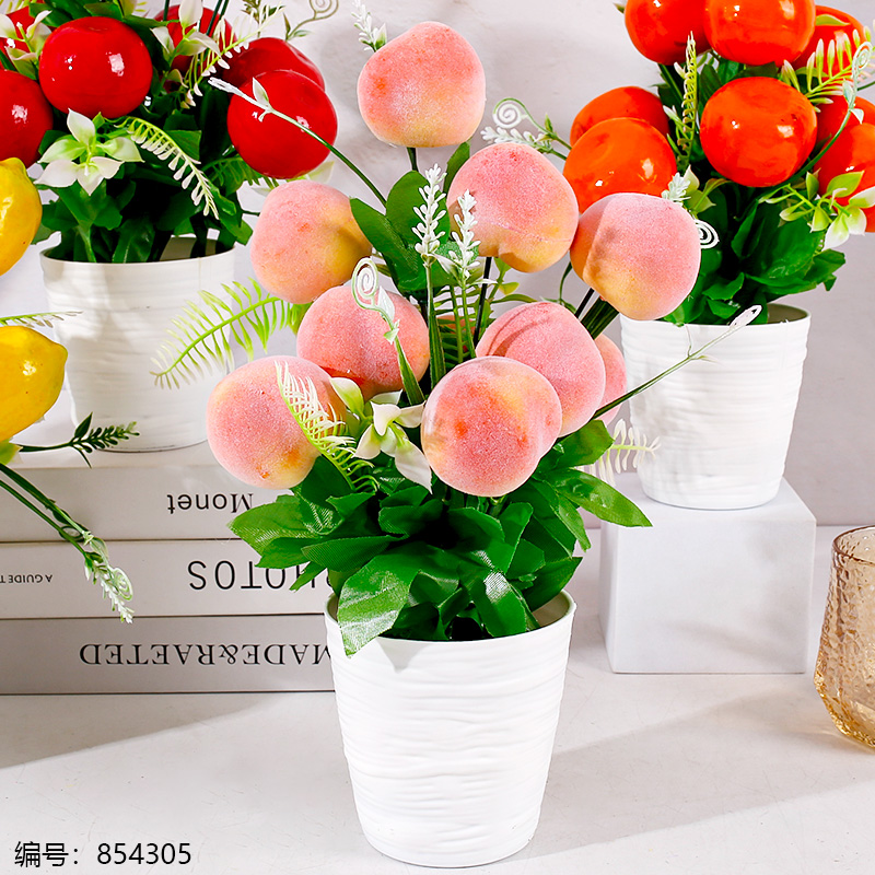 White Pot Large Fruit Potted Plant (1 x 15)