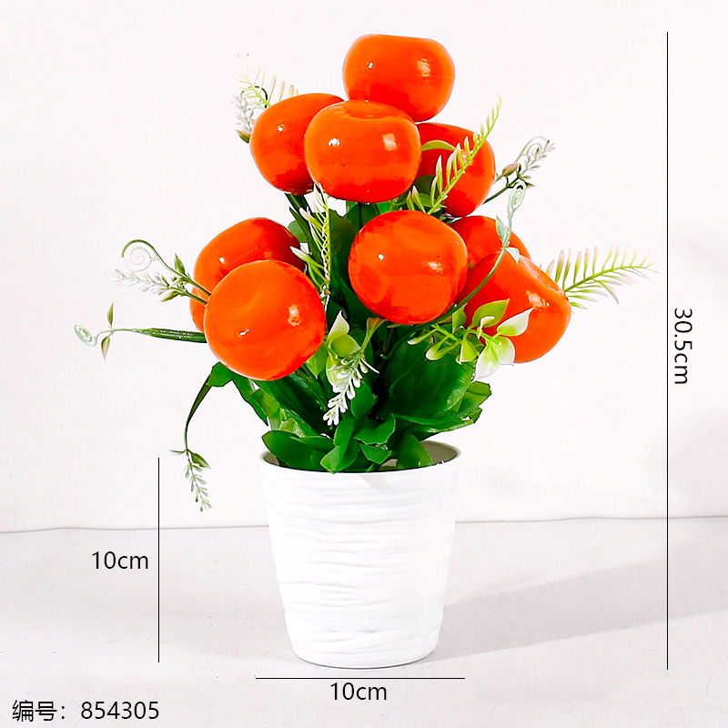 White Pot Large Fruit Potted Plant (1 x 15)