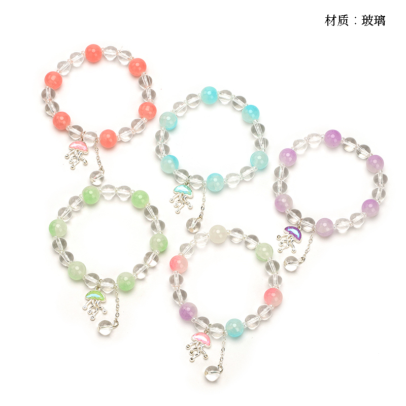 Split bead jellyfish pendant bracelet