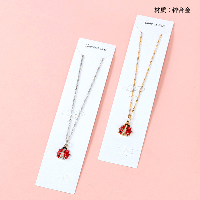 Dot Drill Ladybug Water Ripple Necklace