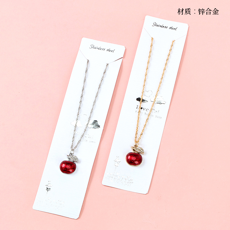 New Red Apple Water Ripple Necklace