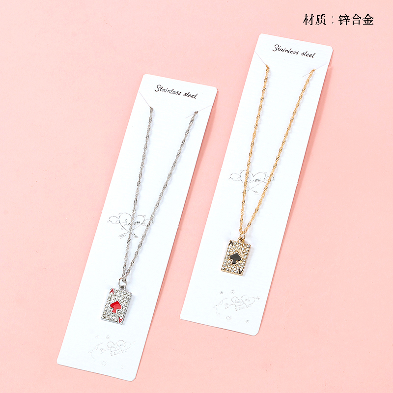 Full Diamond Poker Water Ripple Necklace