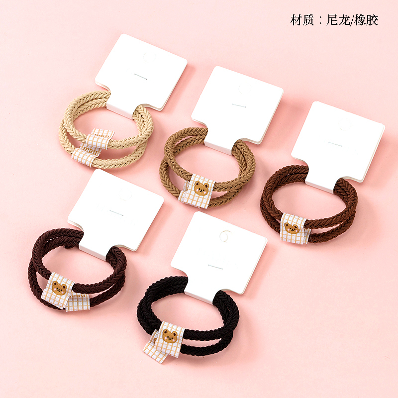 Two milk teal bear sticker braids