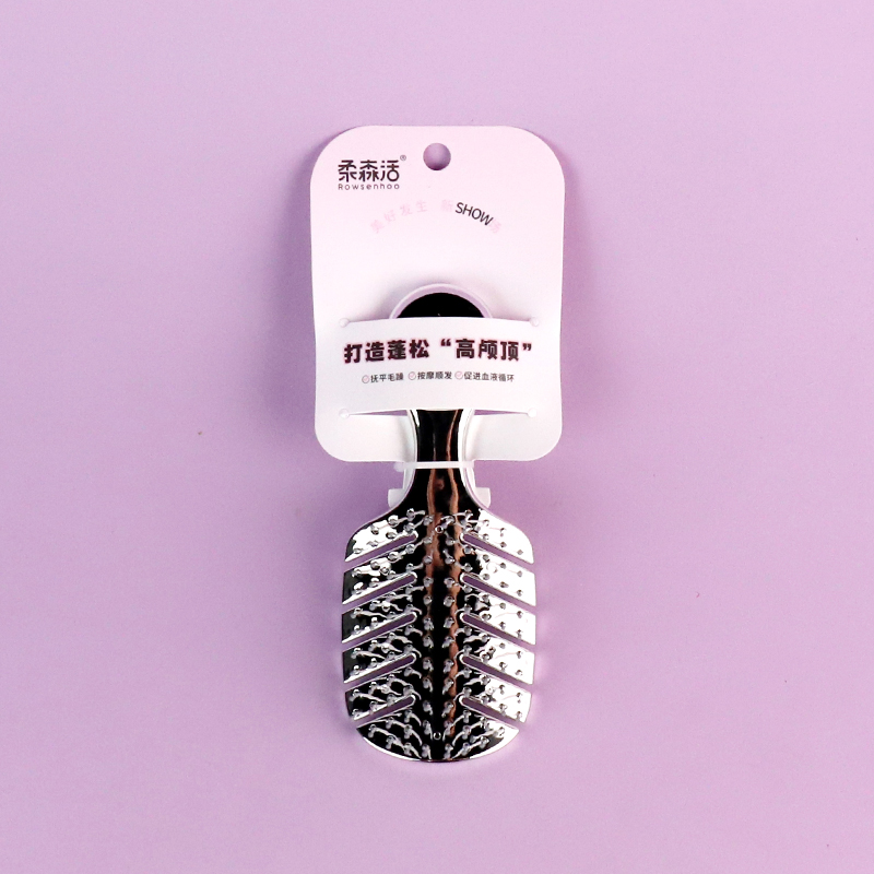 CYF3406 electroplated silver dry and wet massage comb