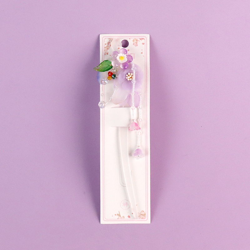 White jade tassel hairpin (mixed)