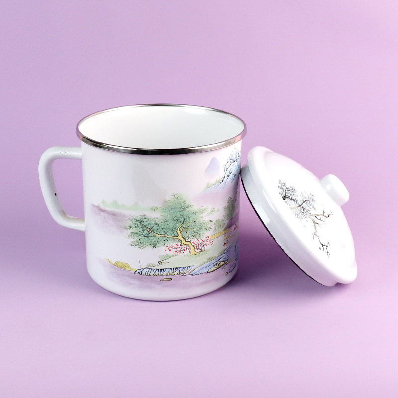 K-1412-14cm edging Xishan Yaju enamel cup