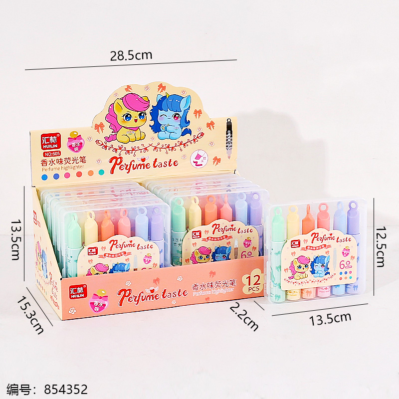 605 6-Color Scented Highlighter (6-Pack)