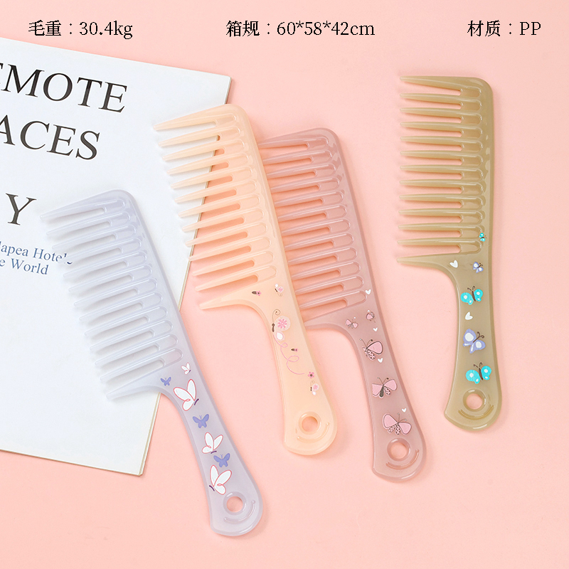 104 jelly color big tooth comb