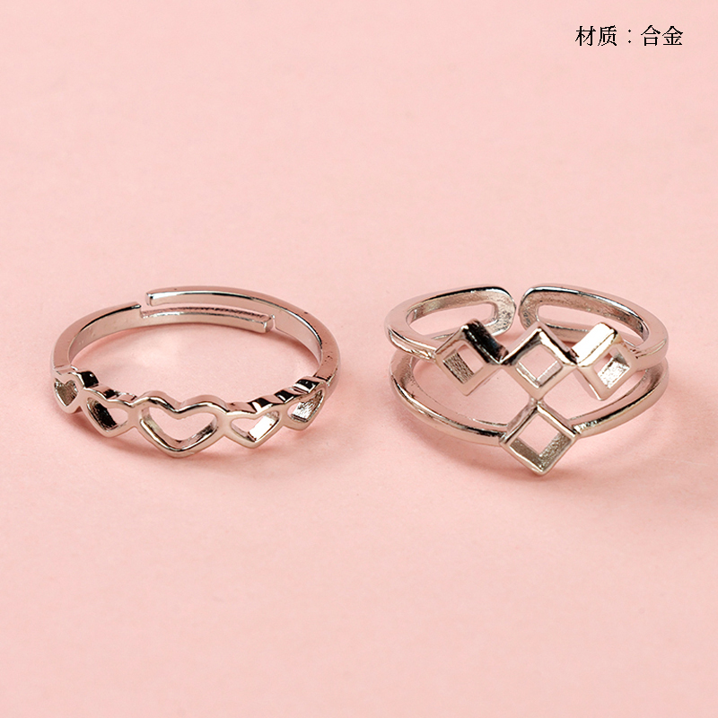 Fashion hollow shape opening ring