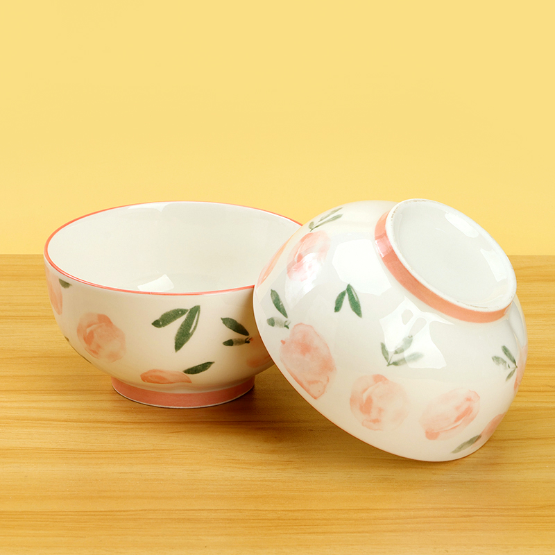 Mingxin 5.2 inch Ruyi Bowl (Peach)
