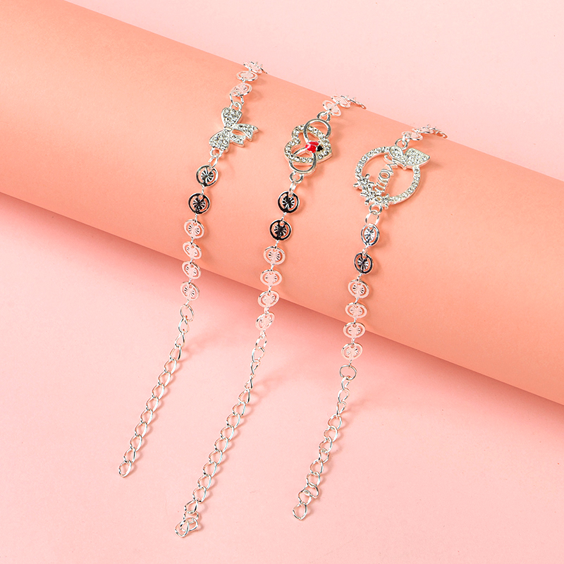 New diamond bow tie flower bracelet (random)