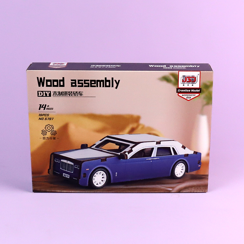 6797DIY wooden assembly car (4 mixed)