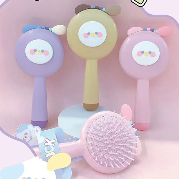 0682 cream dog cartoon round air cushion comb - Image 3