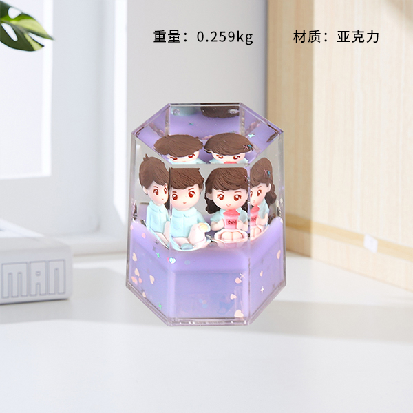 SY142 - Bộ trang trí pha lê hình lục giác