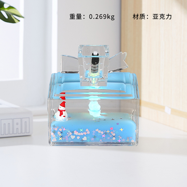 SY147 Snowman Crystal Bottle Ornament