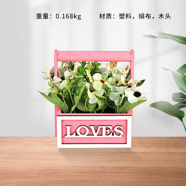 Wood-10 windmill wooden house flower bonsai