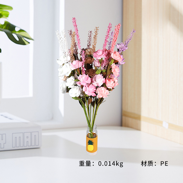 19920 large delphinium (mixed color) plastic flowers