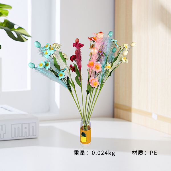 4749 Bird Eggs, Flowers, Plastic Flowers