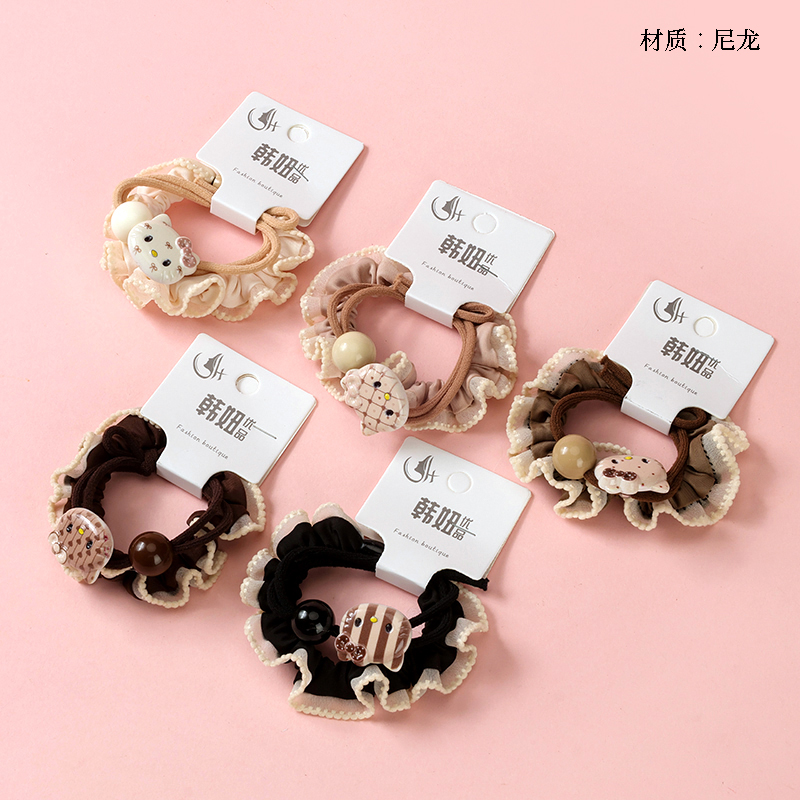 brown KT cat accessories rubber band suit