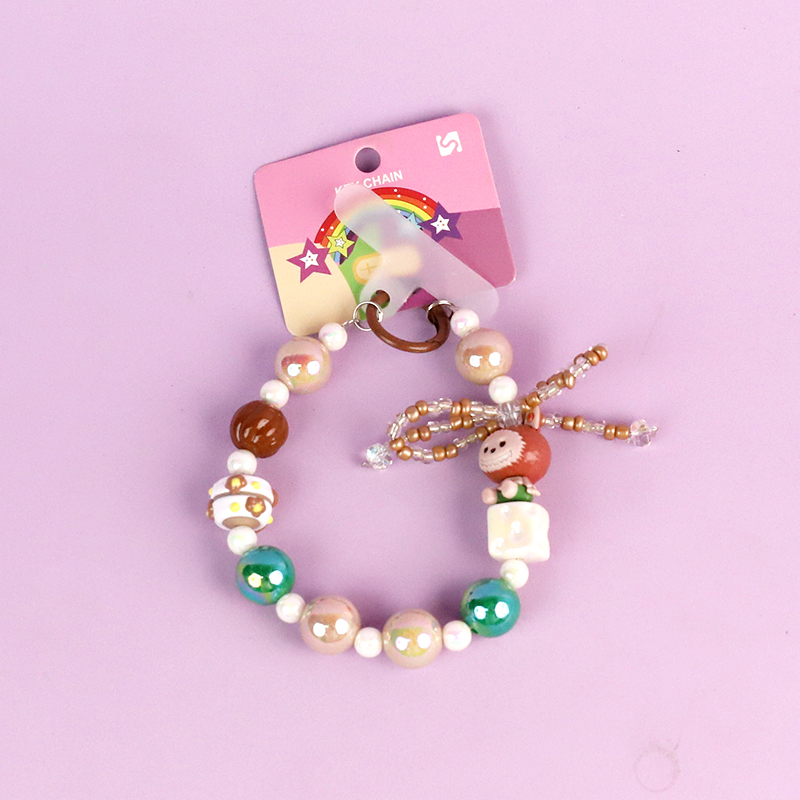 Color Coix Bow Mobile Phone Chain (Mixed)