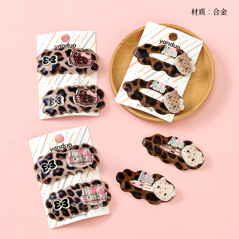 Boxed Leopard Print KT Cat Accessories BB Clip