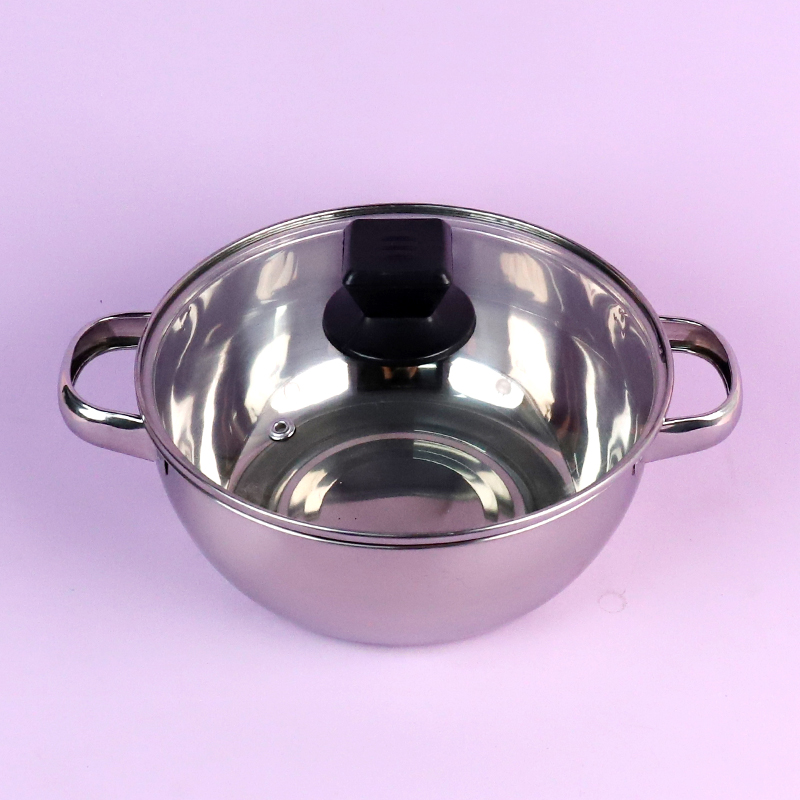Double Handle Black Bead Soup Pot 20cm