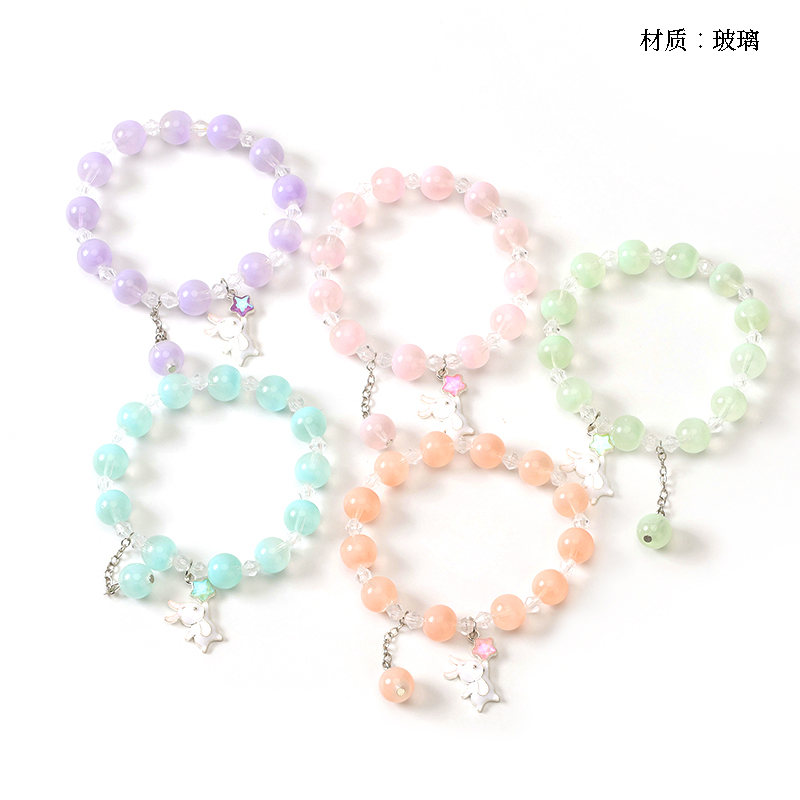 Gradient Rabbit Pendant Bracelet