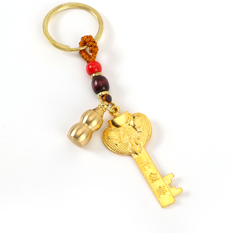 Hand-woven alloy zodiac key pendant