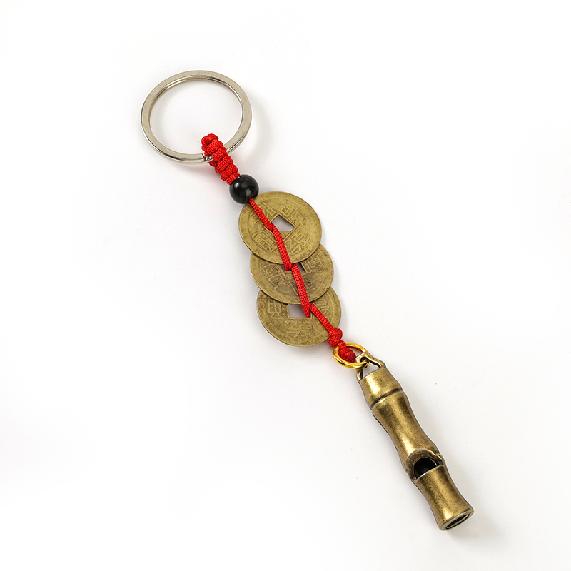 Hand-Brazed Copper Alloy Whistle Pendant