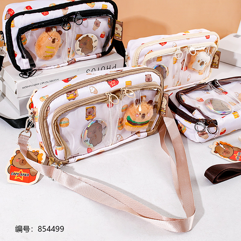 Capybara Pencil Case Crossbody Bag with Handle 21185-05