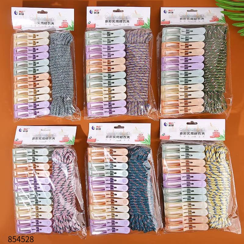 806+ Thick Clothes Drying Rope + Clothespins