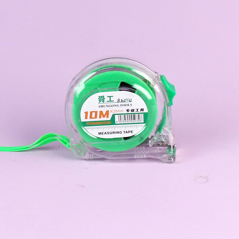 Steel tape measure 10M × 25MM(10128 transparent green)