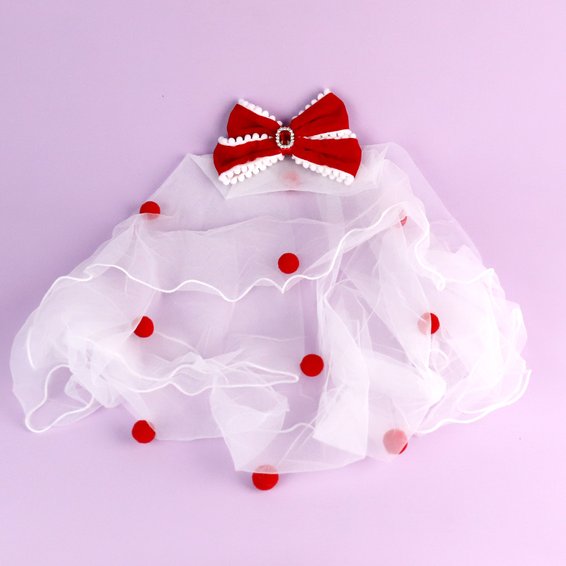 Velvet Diamond Bow Veil