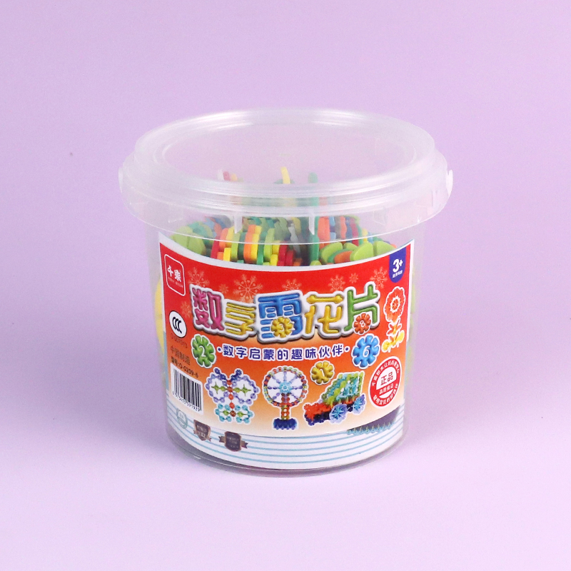 0-0209-6 large snowflake building blocks (medium barrel)