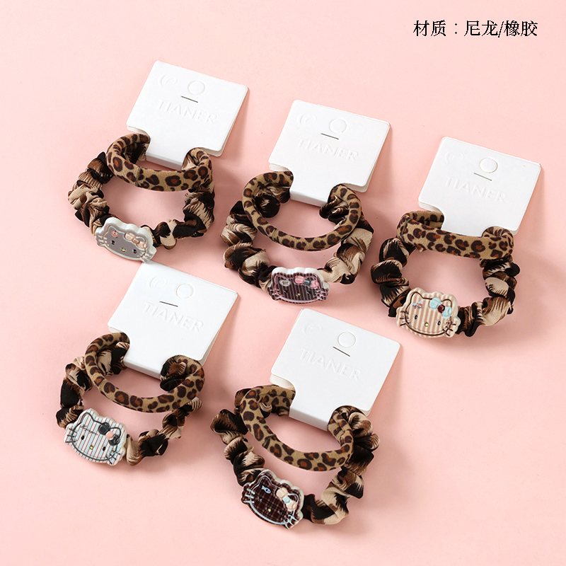 Two leopard-print cat bands