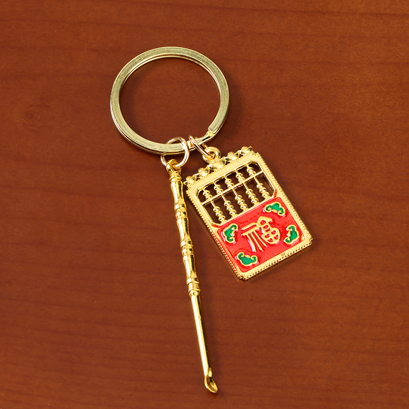 Dropping oil abacus ear scoop pendant