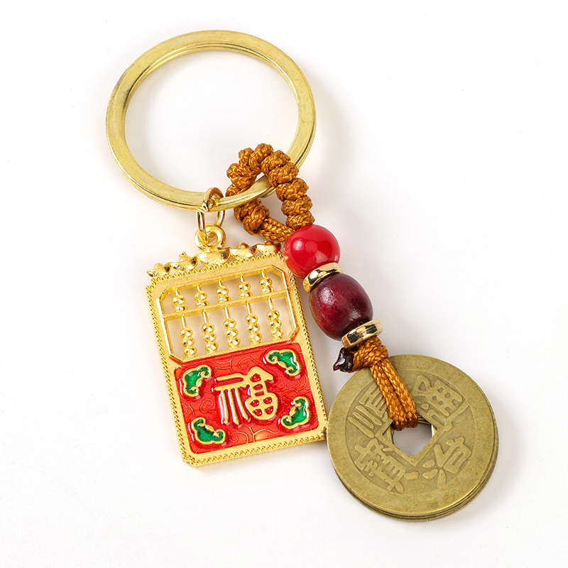 Oil Dropping Abacus Copper Plate Pendant