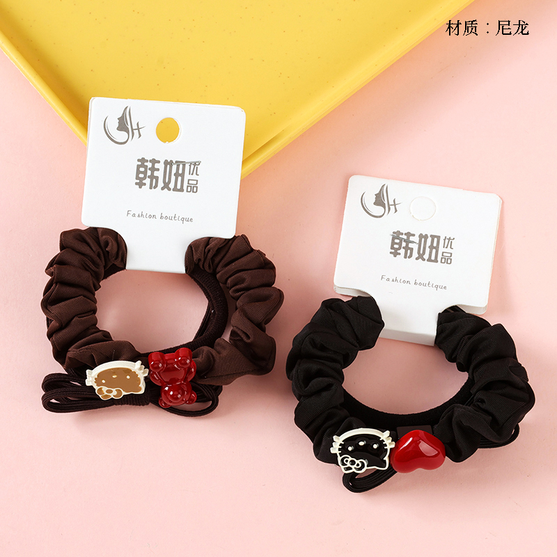 brown KT cat double accessories combination rubber band (3)