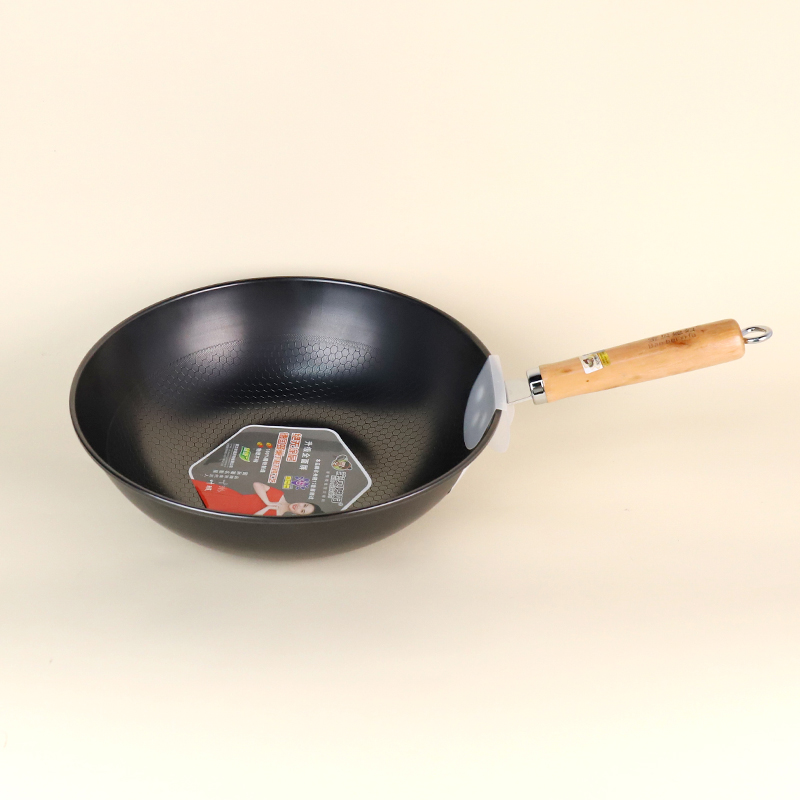 32cm wooden handle honeycomb pot