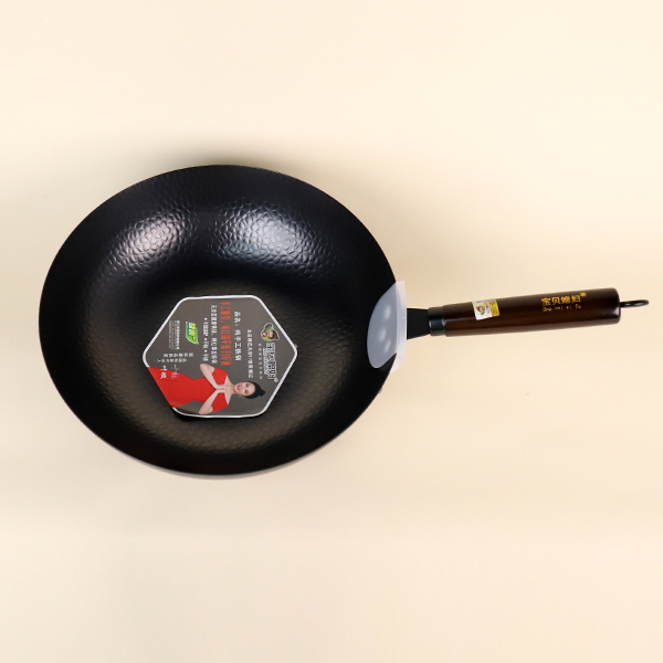 32cm pure handmade iron pan (flat bottom) - Image 3