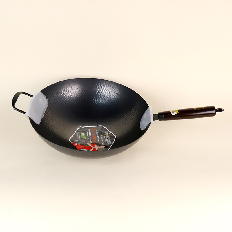 36cm pure handmade iron pot (round bottom)