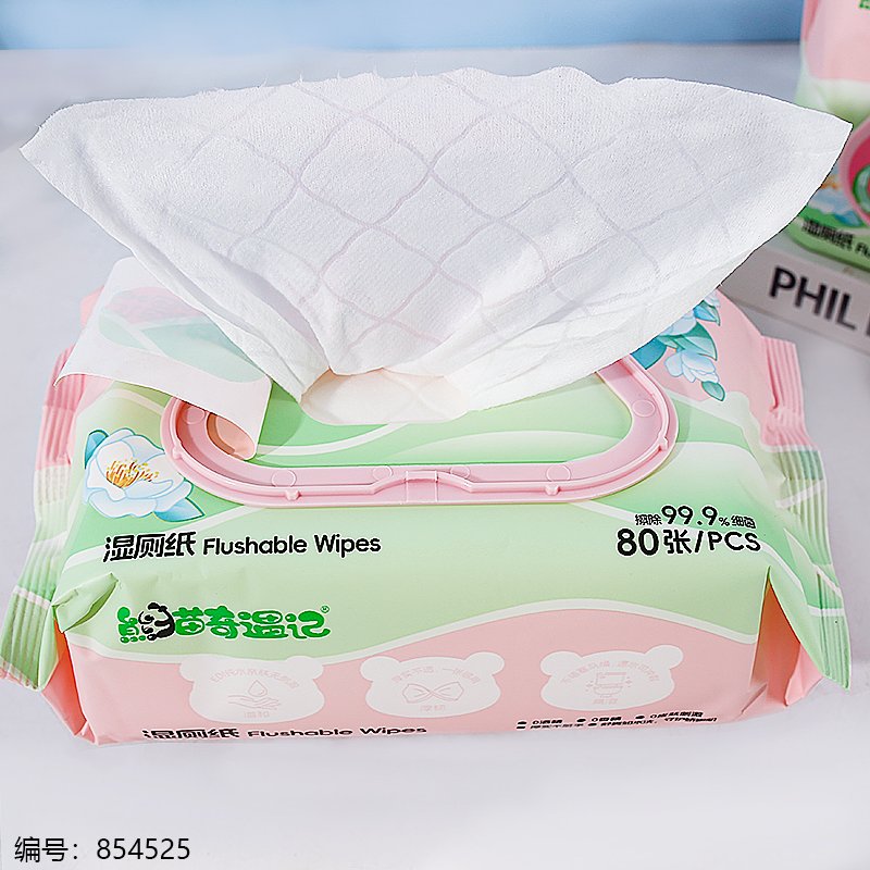 XMQYJ-1001 Panda Adventure Wet Toilet Paper 80pcs