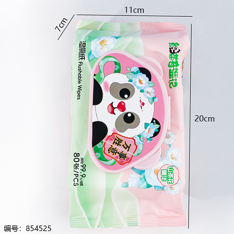 XMQYJ-1001 Panda Adventure Wet Toilet Paper 80pcs