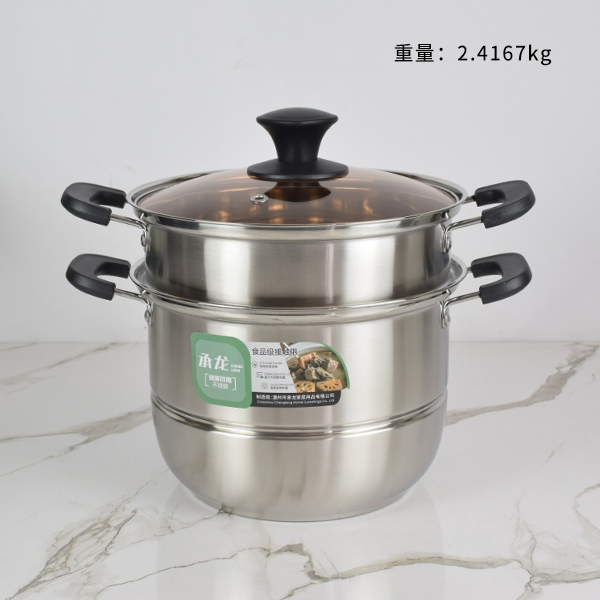 3333 Tongtianxiang double-layer steamer 30cm (glass cover) - Image 2