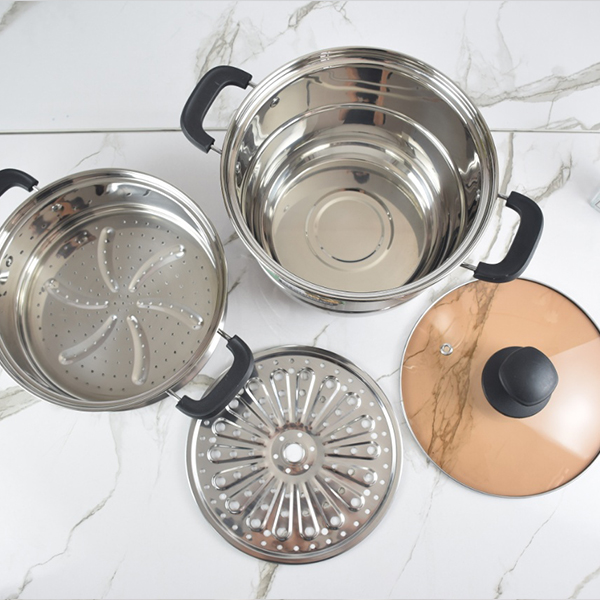 3333 Tongtianxiang double-layer steamer 30cm (glass cover) - Image 3