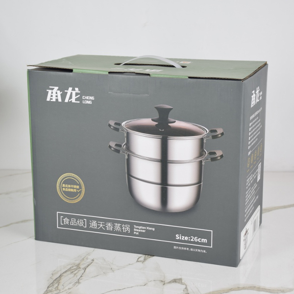 3333 Tongtianxiang double-layer steamer 30cm (glass cover) - Image 4