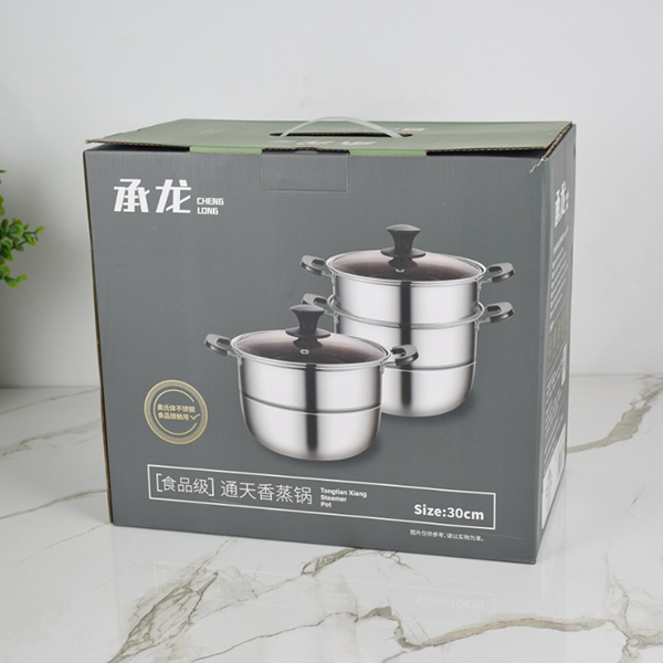 3318 Tongtian Xiang Double Bi Composite Steel Steamer 30cm - Image 4