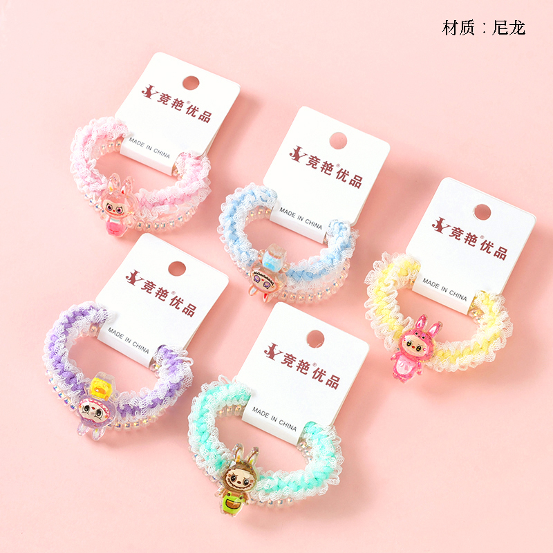 Color cartoon accessories rubber band telephone line (1 1)