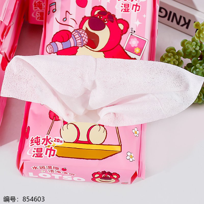 Strawberry Bear Pure Water Wet Wipes (12 Packs/Box) 56027-T